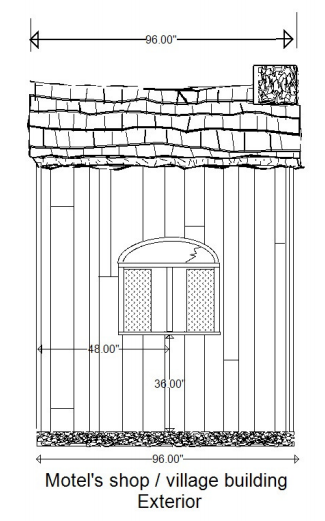 Motel's shop / village building exterior